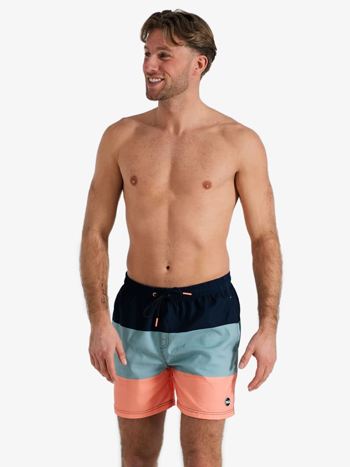 Happy Shorts Szorty kąpielowe w kolorze granatowo-turkusowo-pomarańczowym rozmiar: L