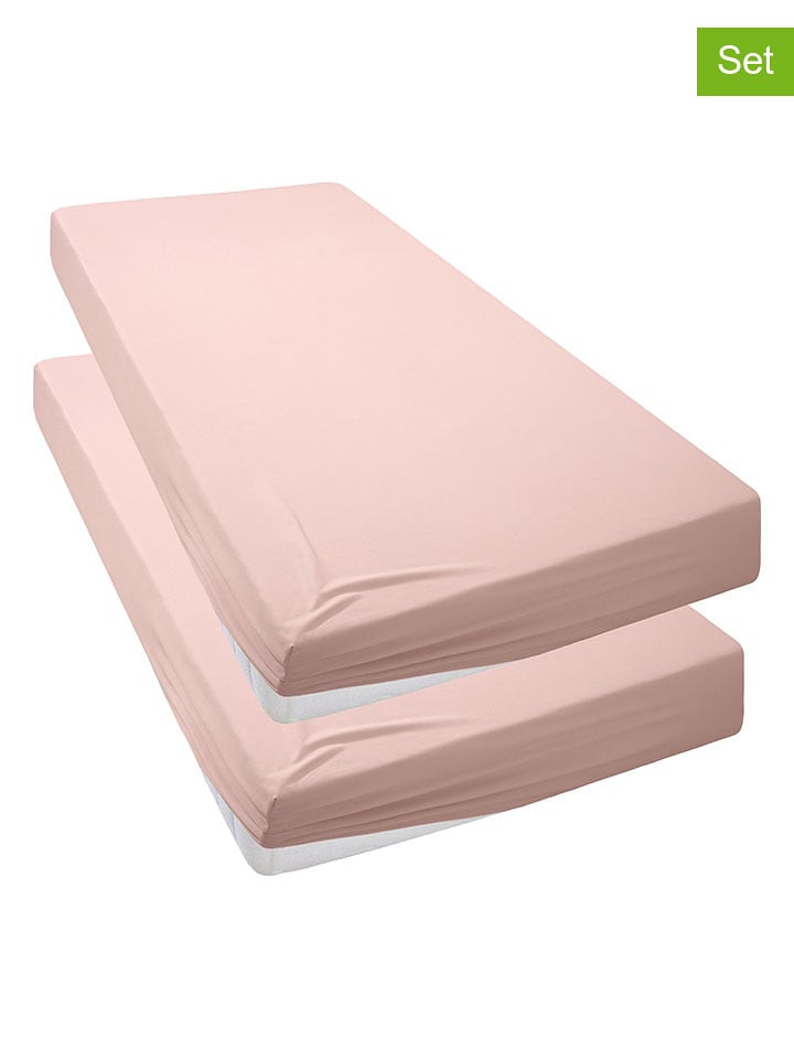My Home Prześcieradła (2 szt.) w kolorze jasnoróżowym rozmiar: 90x200 cm