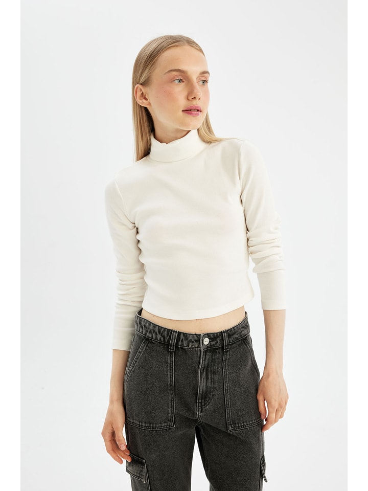 DeFacto Koszulka w kolorze białym rozmiar: S