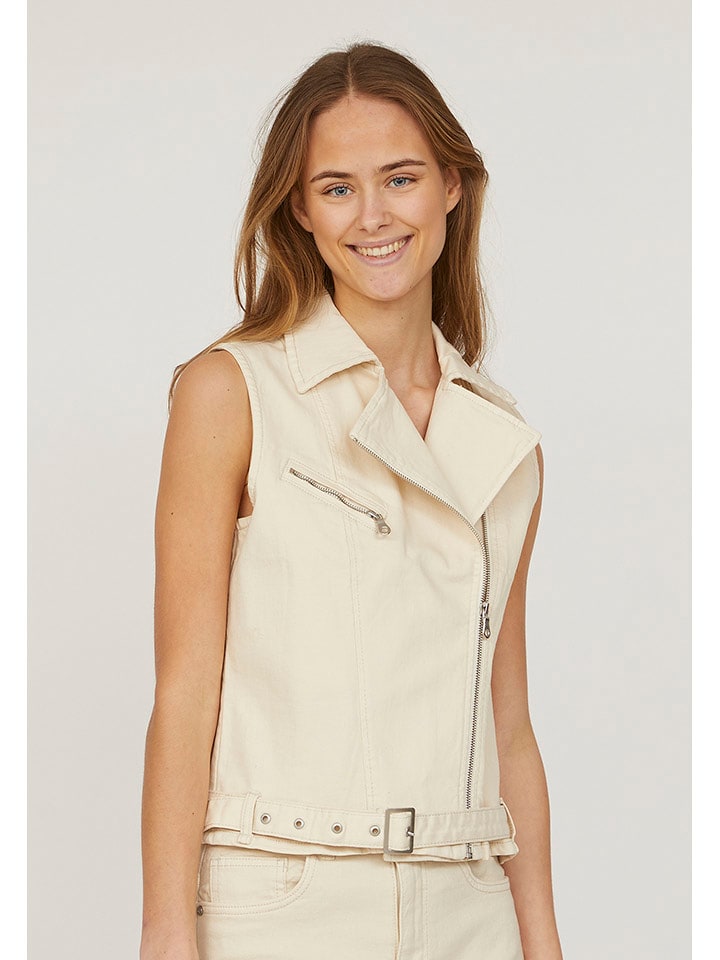 SisterS point Kamizelka w kolorze beżowym rozmiar: S