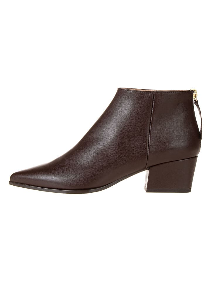 Unisa Skórzane botki w kolorze brązowym rozmiar: 36