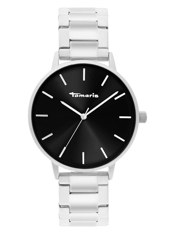 Tamaris Zegarek kwarcowy w kolorze srebrno-czarnym rozmiar: onesize