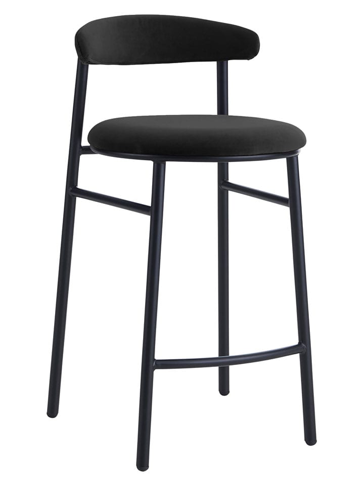 Ellos Home Krzesło barowe "Doggi" w kolorze czarnym - 44 x 84 x 45 cm rozmiar: onesize