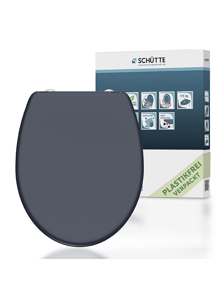 Schütte Wolnoopadająca deska WC w kolorze antracytowym rozmiar: onesize
