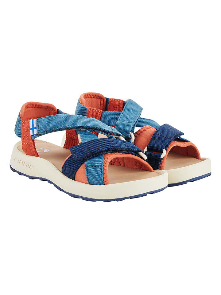 finkid Sandały "Surffi" w kolorze niebiesko-pomarańczowym rozmiar: 26