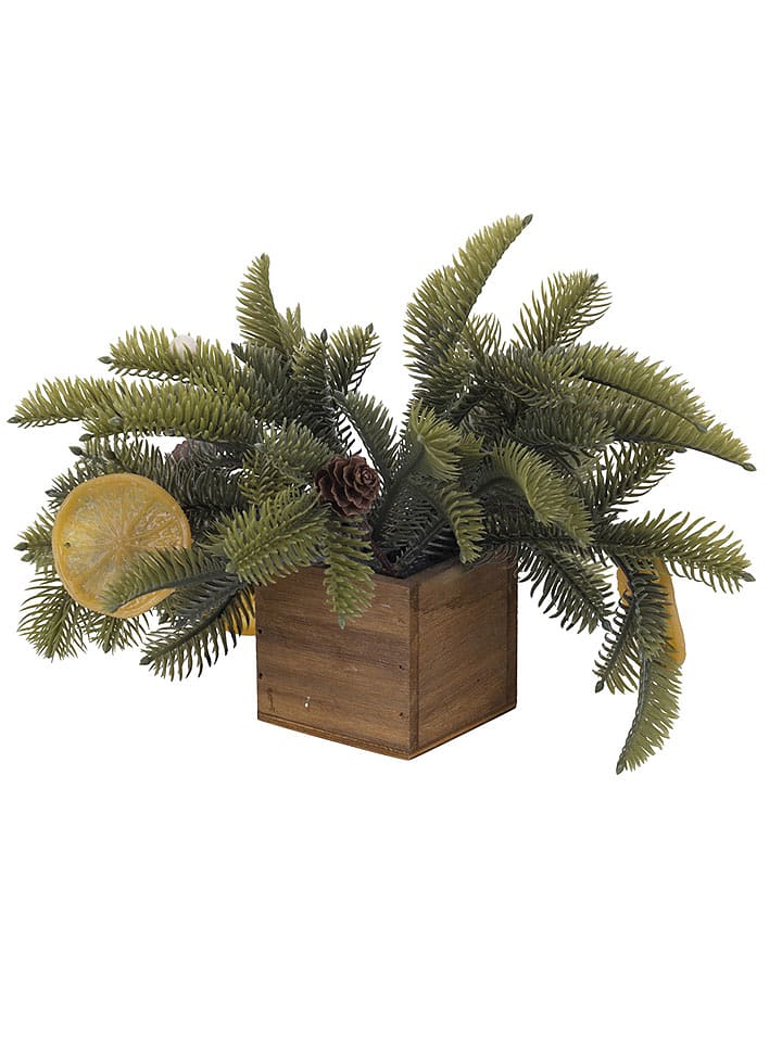 Villa d´Este Sztuczny kwiat w kolorze zielono-brązowym - wys. 16 cm rozmiar: onesize