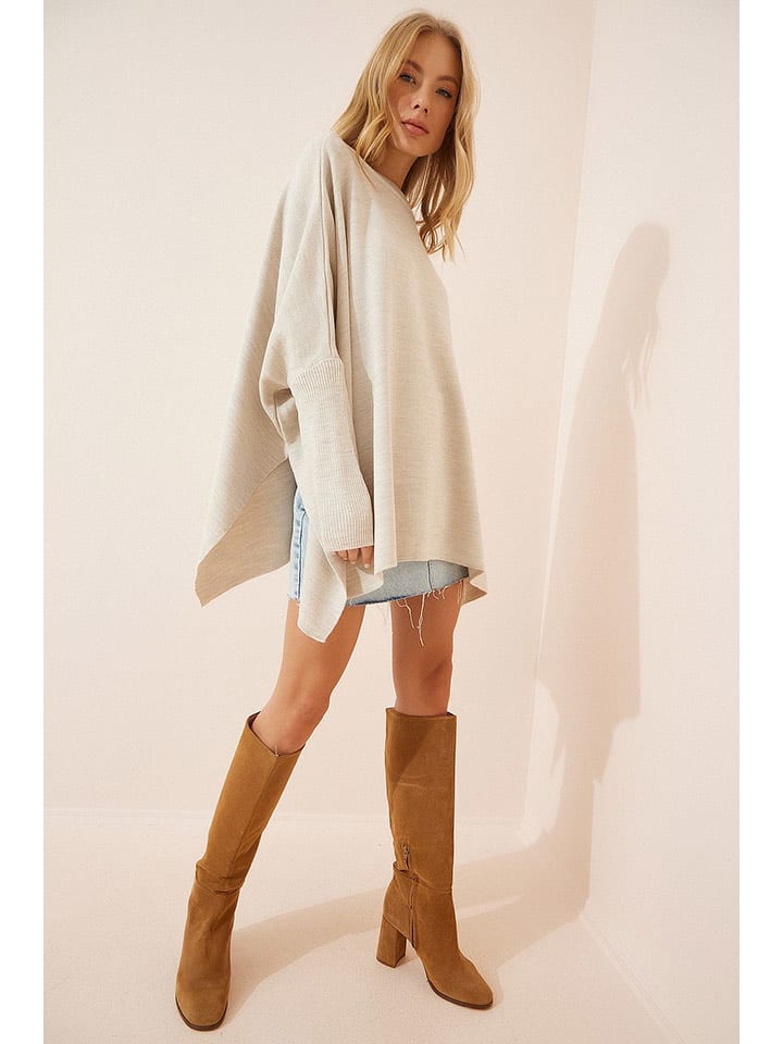 Happiness Istanbul Narzutka w kolorze beżowym rozmiar: onesize