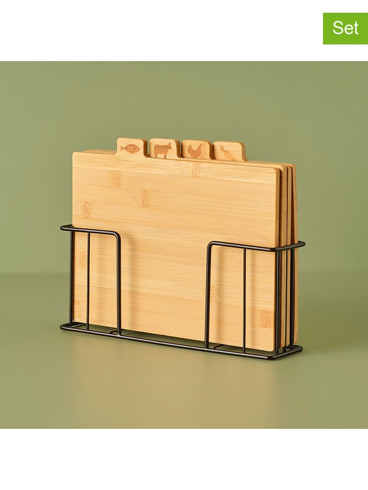 BELLA MAISON Deski (5 szt.) w kolorze jasnobrązowym do krojenia - 28 x 24 cm rozmiar: onesize