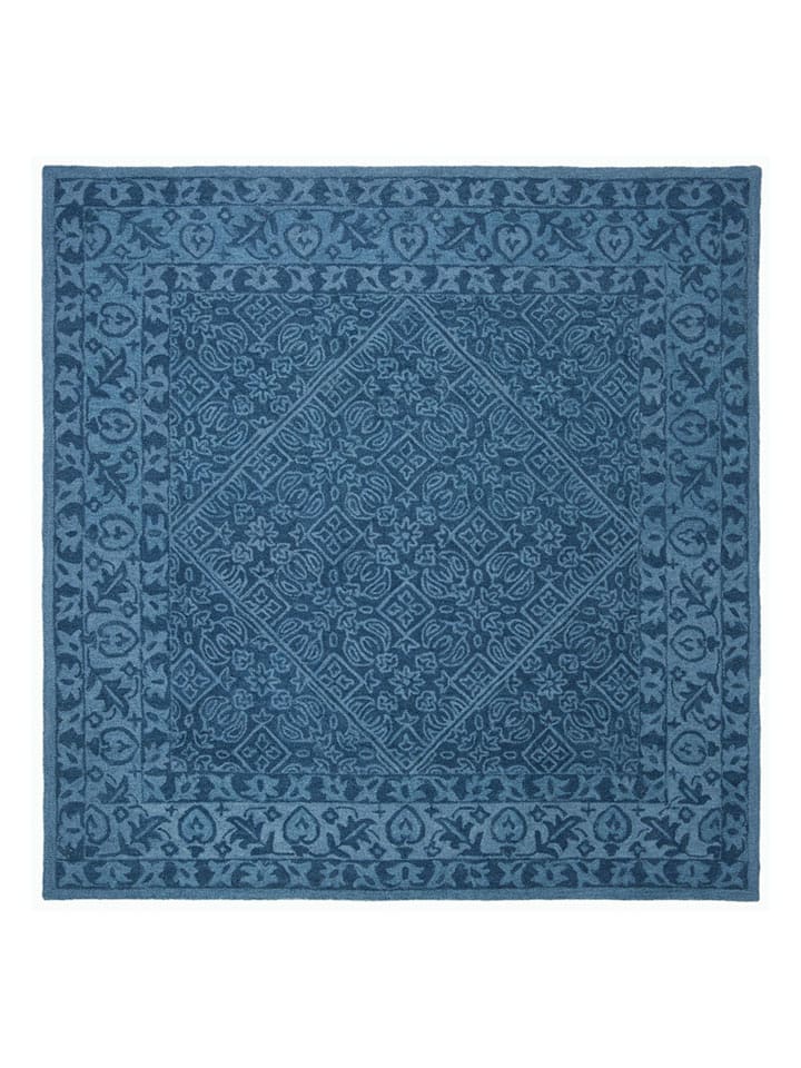 Safavieh Wełniany dywan "Dip Dye" w kolorze niebieskim rozmiar: 152x152 cm