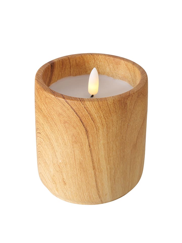 Boltze Świeca LED "Yuna" w kolorze jasnobrązowym - wys. 10,5 x Ø 9 cm rozmiar: onesize