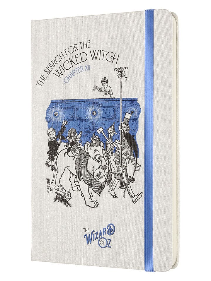 Moleskine Notatnik "Wizard of Oz" w kolorze kremowo-niebieskim - 13 x 21 cm rozmiar: onesize