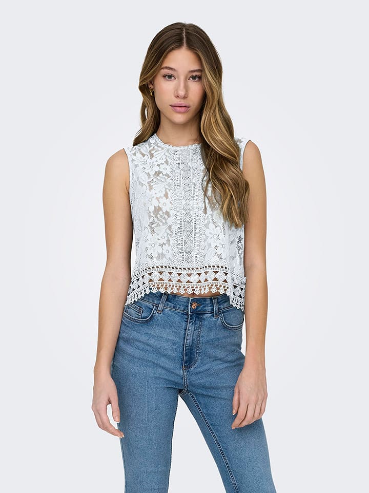 JDY Top w kolorze błękitnym rozmiar: L