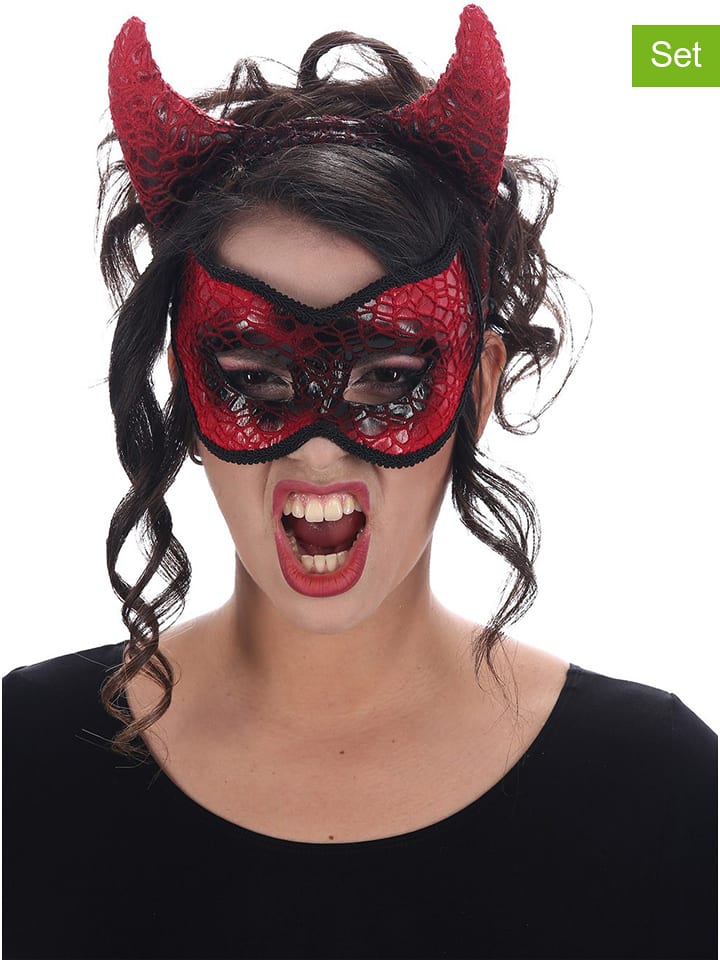 CHAKS 2-częściowy zestaw "Devil" w kolorze czerwonym rozmiar: onesize