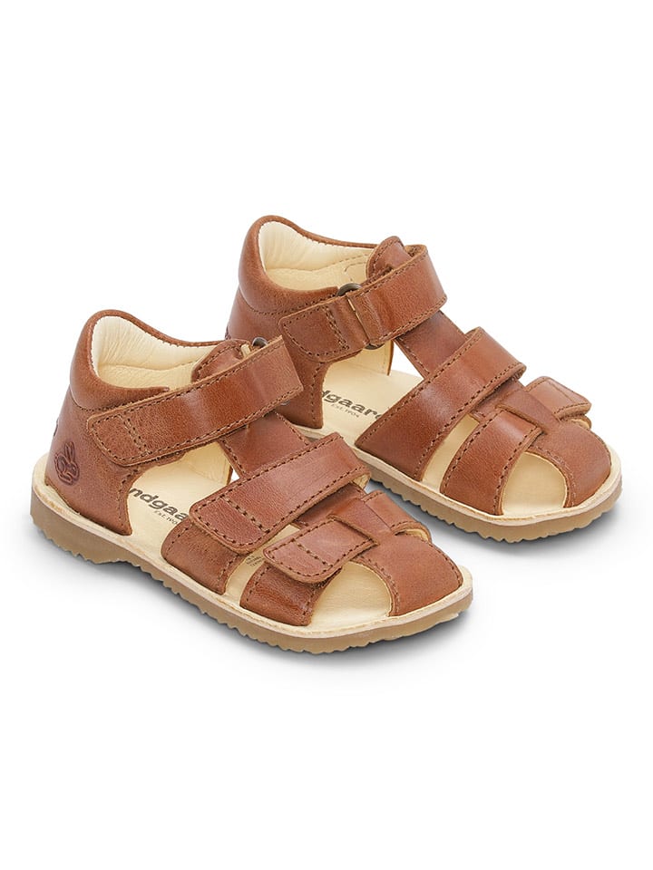 Bundgaard Skórzane półsandały "Shea" kolorze jasnobrązowym rozmiar: 24