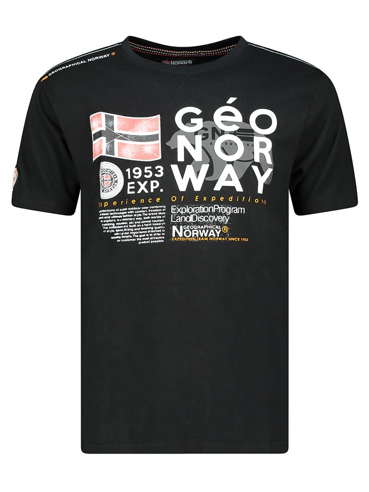 Geographical Norway Koszulka w kolorze czarnym rozmiar: M