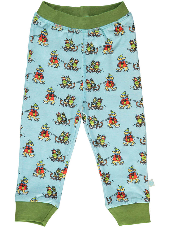 Småfolk Spodnie dresowe w kolorze błękitno-zielonym rozmiar: 98