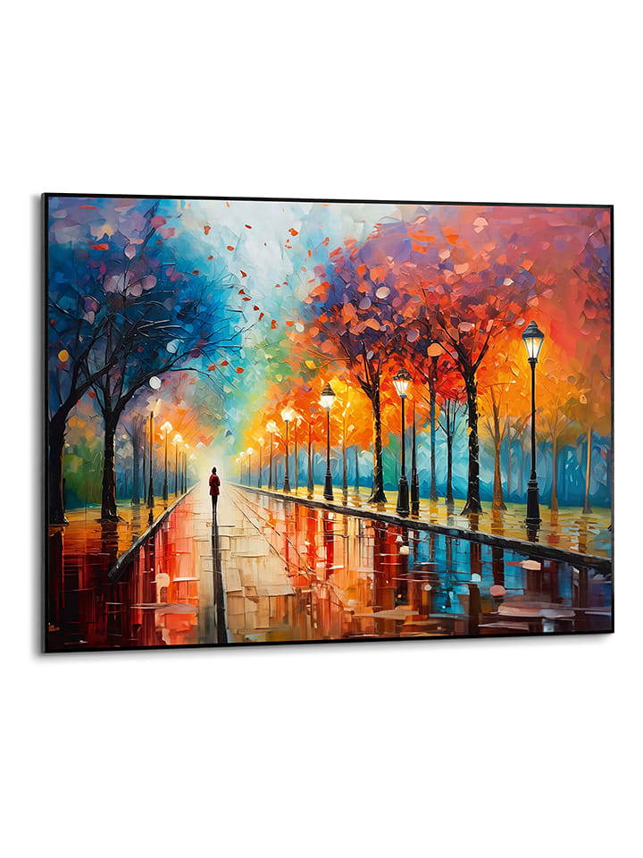 Orangewallz Druk artystyczny "Colourful Lane" w ramce rozmiar: 50x70 cm