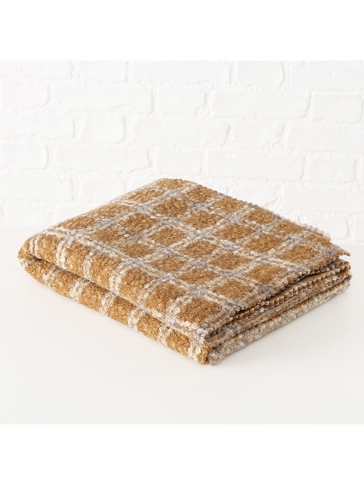 Boltze Koc w kolorze jasnobrązowym - 152 x 130 cm rozmiar: onesize