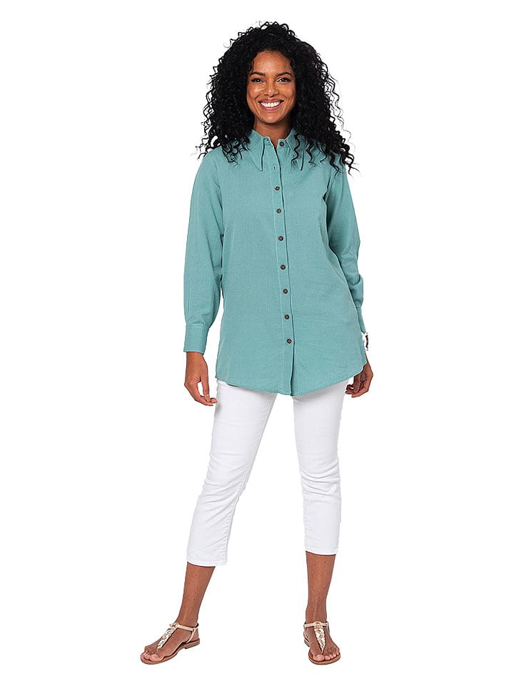 Aller Simplement Koszula w kolorze turkusowym rozmiar: 38/40