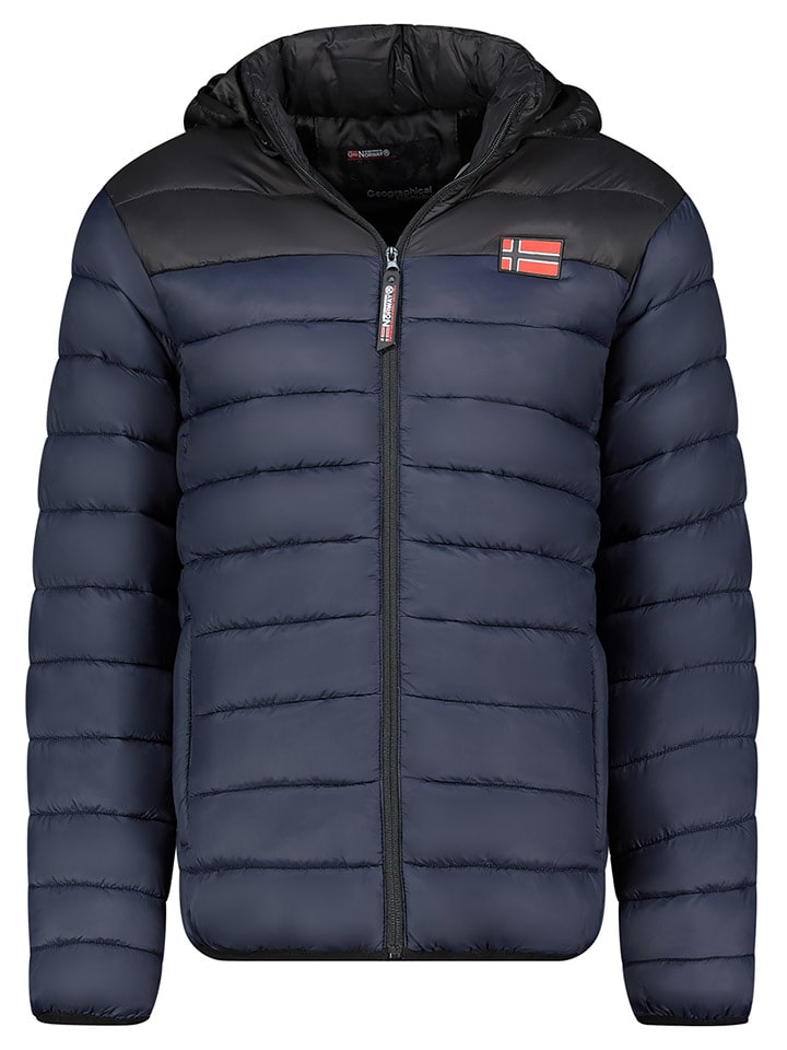 Geographical Norway Kurtka pikowana "Amigoglerc Hood" w kolorze granatowo-czarnym rozmiar: L