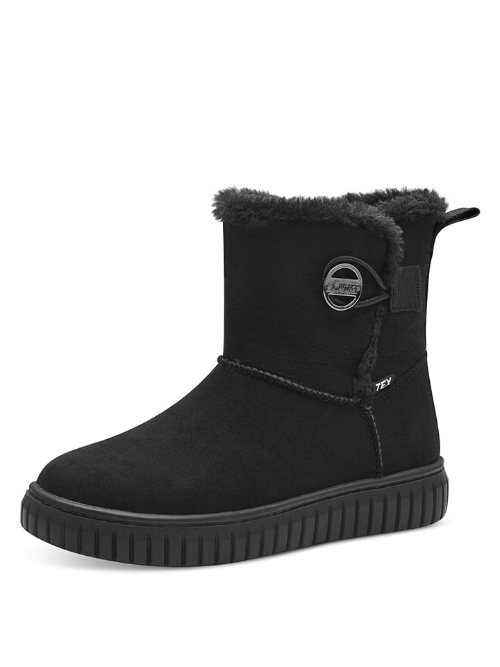 s.Oliver Botki zimowe w kolorze czarnym rozmiar: 33