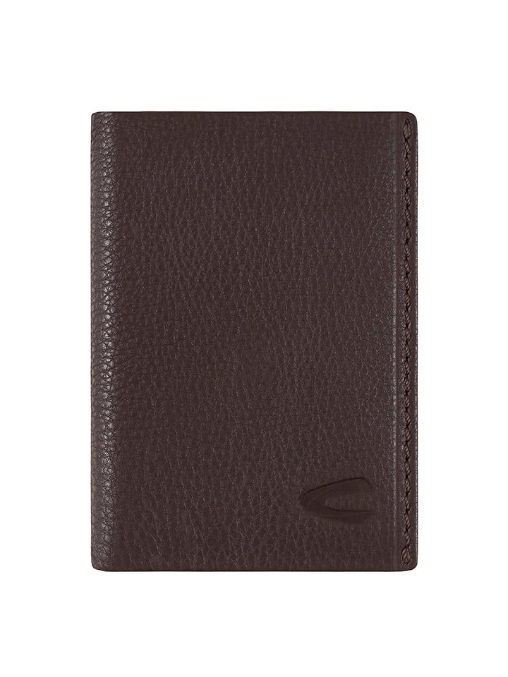 Camel Active Skórzane etui "Atlanta" w kolorze ciemnobrązowym na karty - 9,5 x 13 x 2,5 cm rozmiar: onesize