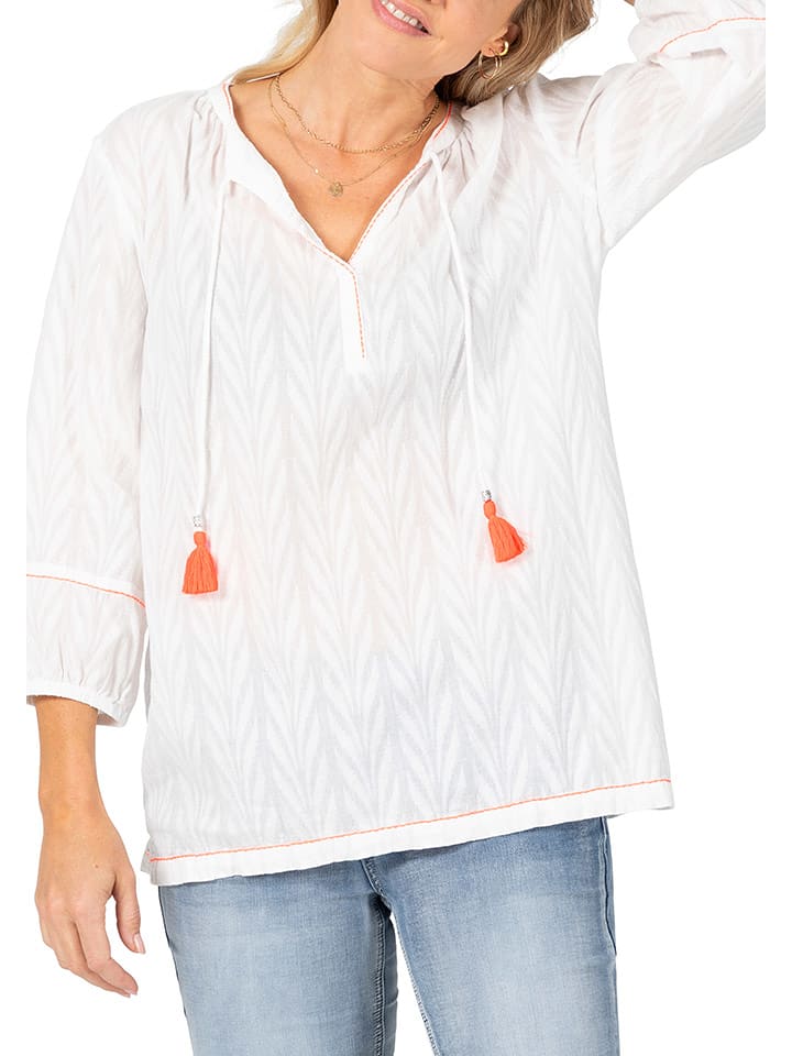 Timezone Bluzka w kolorze białym rozmiar: S