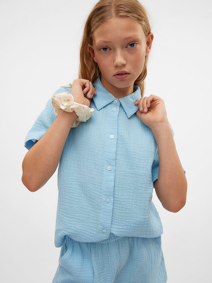 Vero Moda Girl Koszula "Natali" w kolorze błękitnym rozmiar: 164