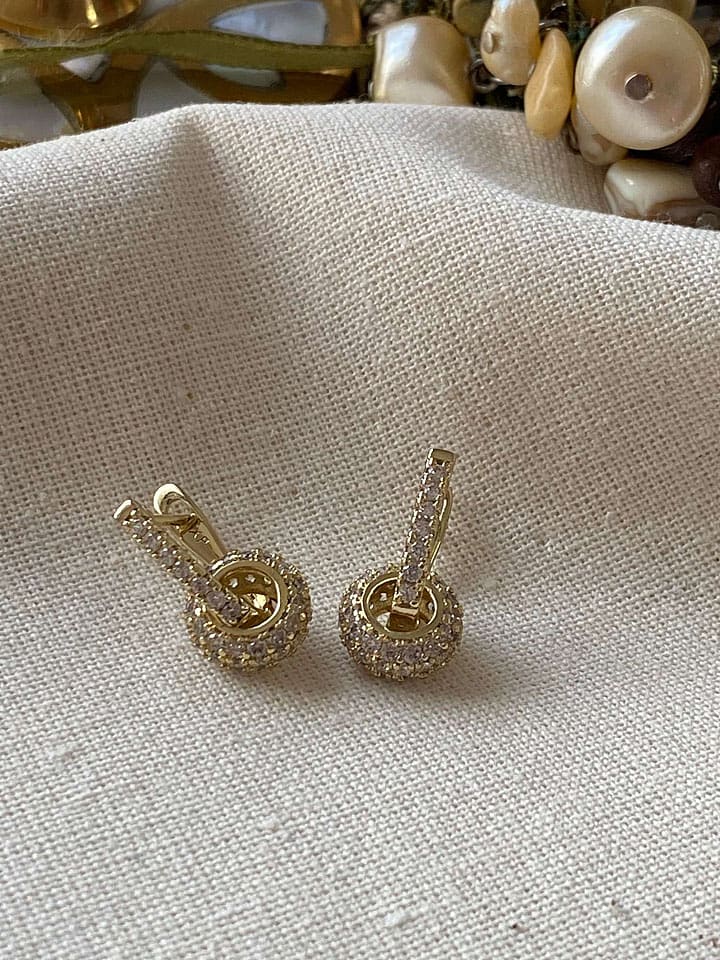 Luseera Pozłacane kolczyki z cyrkoniami rozmiar: onesize