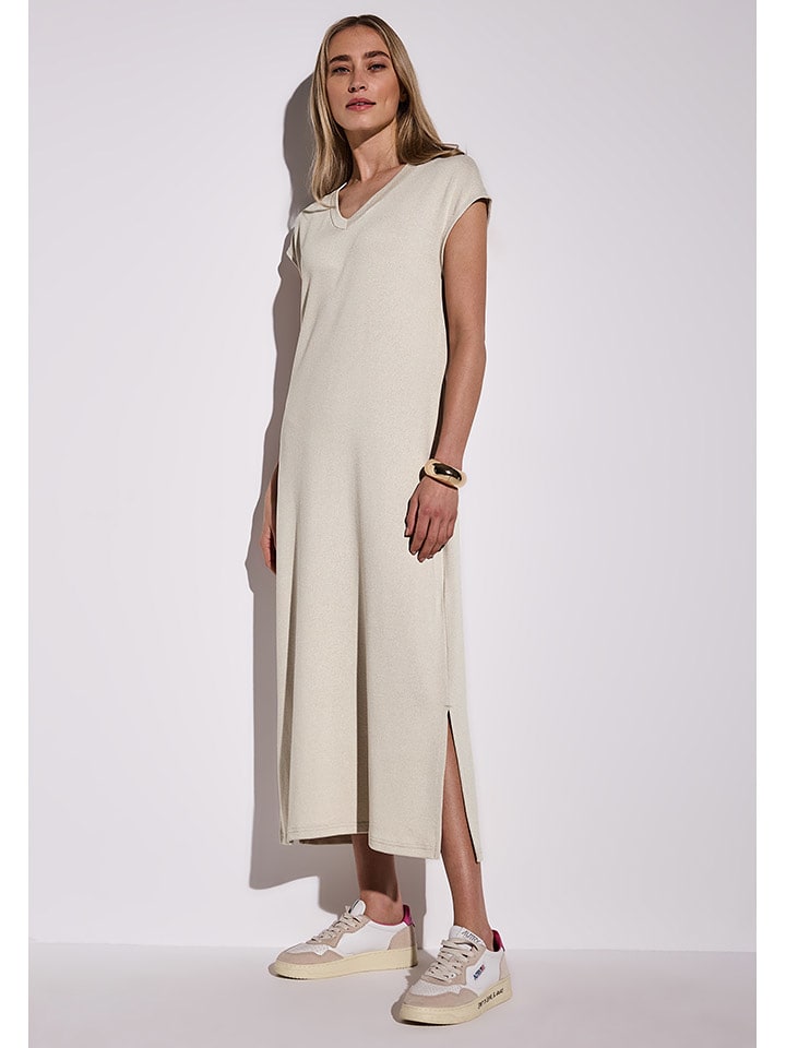 Street One Sukienka w kolorze kremowo-czarnym rozmiar: 42