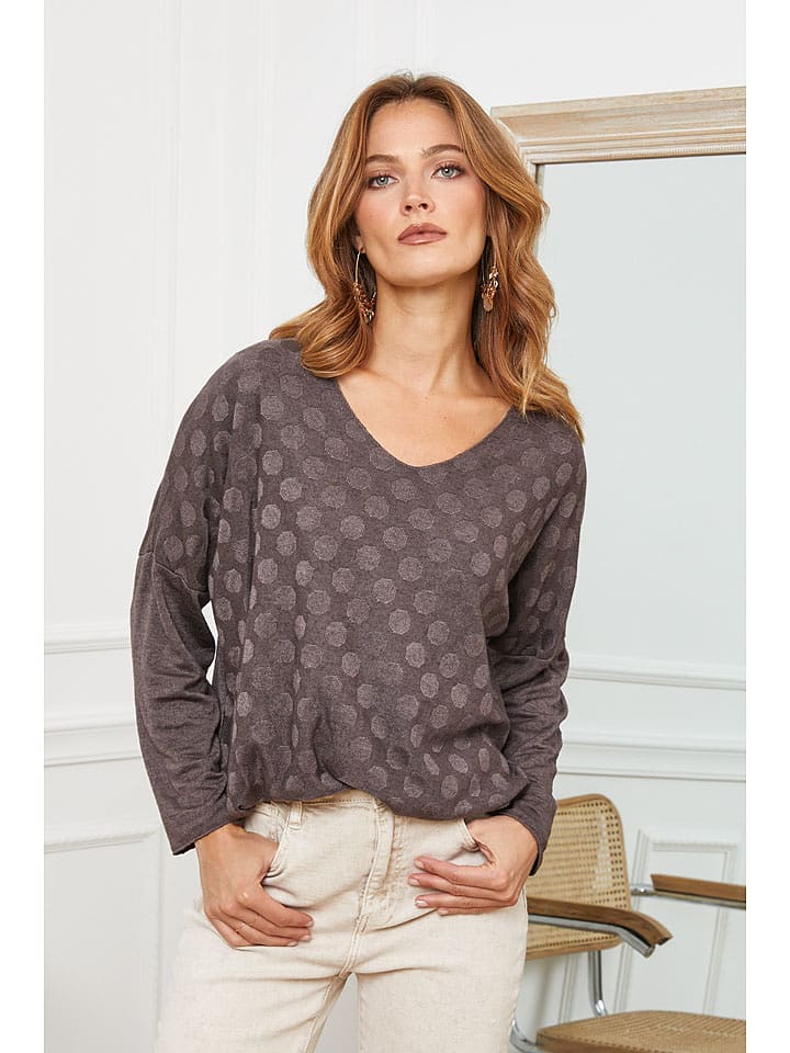 Joséfine Wełniany sweter "Lolita" w kolorze brązowym rozmiar: M