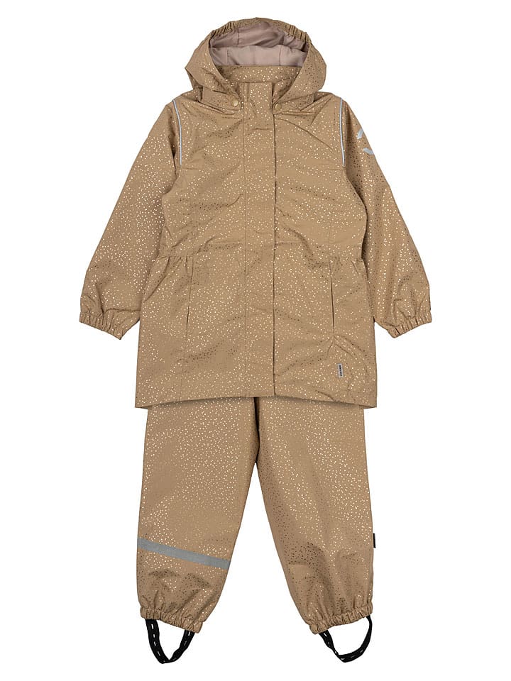 mikk-line 2-częściowy zestaw softshellowy w kolorze jasnobrązowym rozmiar: 110