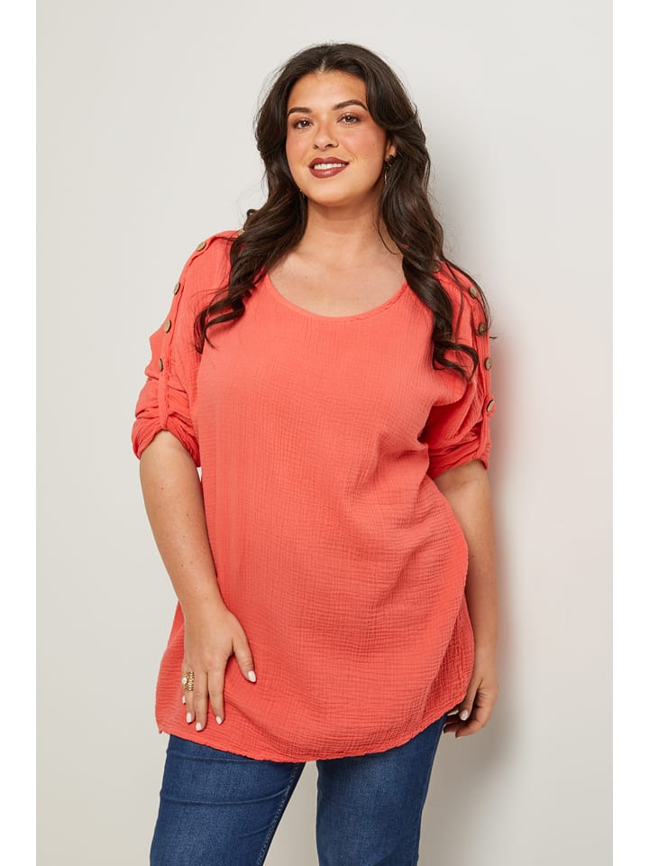 Curvy Lady Bluzka w kolorze koralowym rozmiar: 48/50