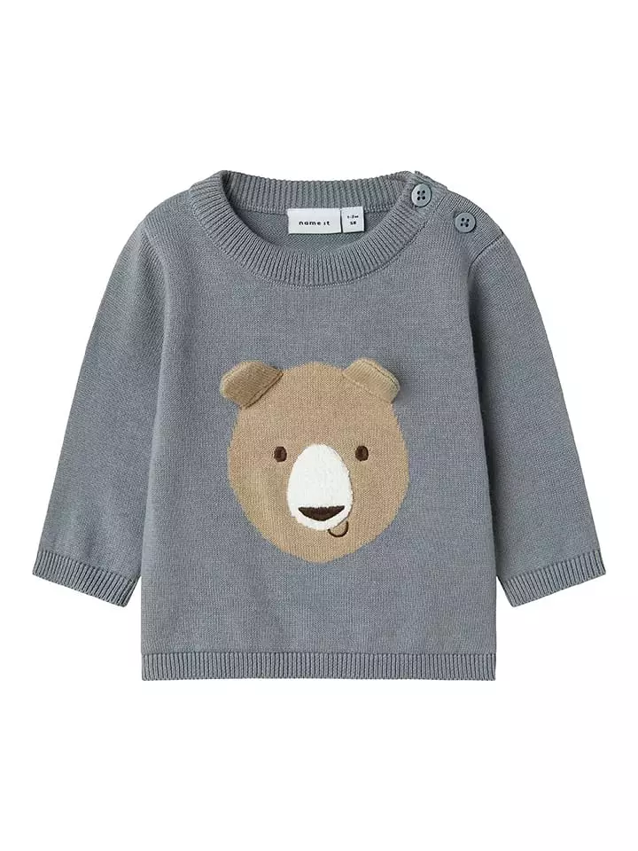 name it Sweter "Berrys" w kolorze szarym rozmiar: 74