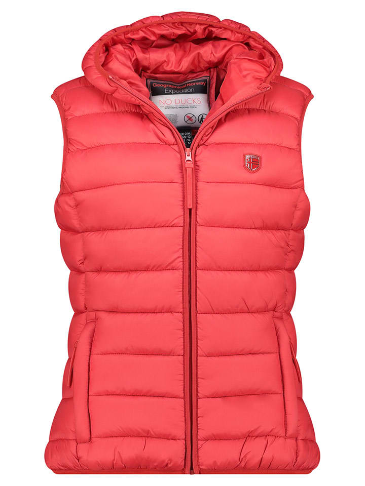 Geographical Norway Kamizelka pikowana "Vatikotal" w kolorze czerwonym rozmiar: M