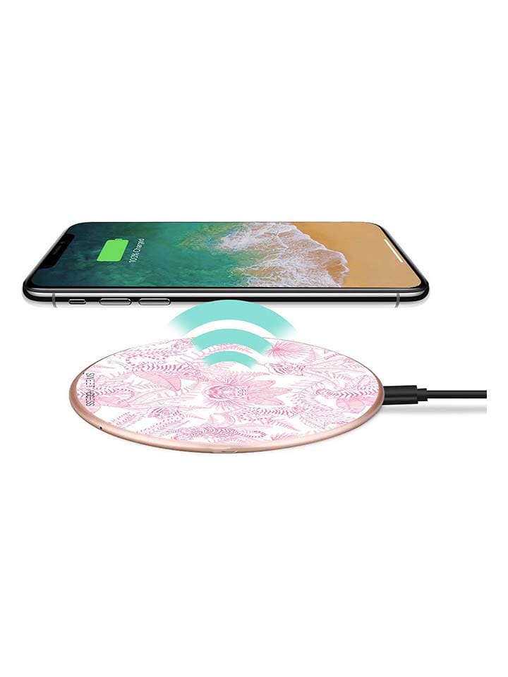 SWEET ACCESS Ładowarka indukcyjna "Pink Jungle" w kolorze biało-różowym rozmiar: onesize