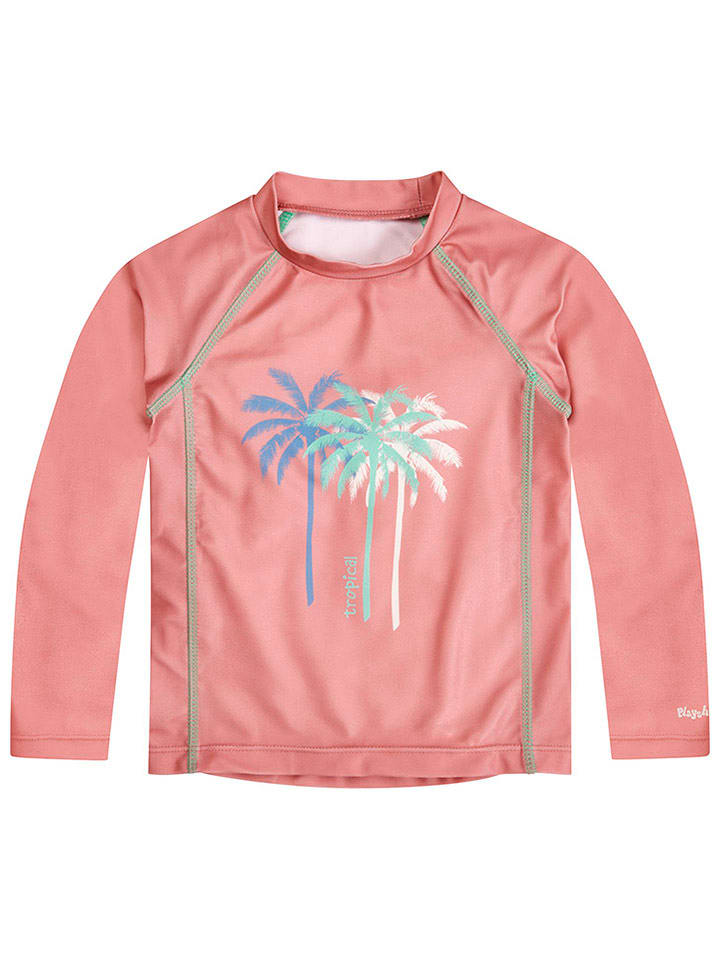 Playshoes Koszulka kąpielowa "Palms" w kolorze jasnoróżowym rozmiar: 146/152