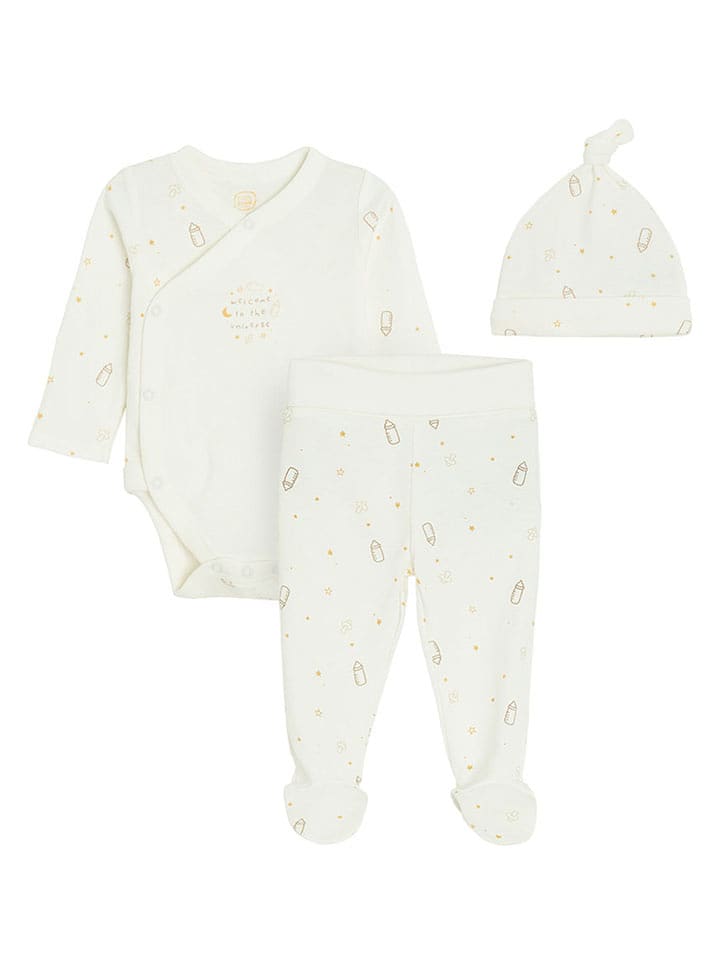 COOL CLUB 3-częściowy zestaw w kolorze kremowym rozmiar: 62