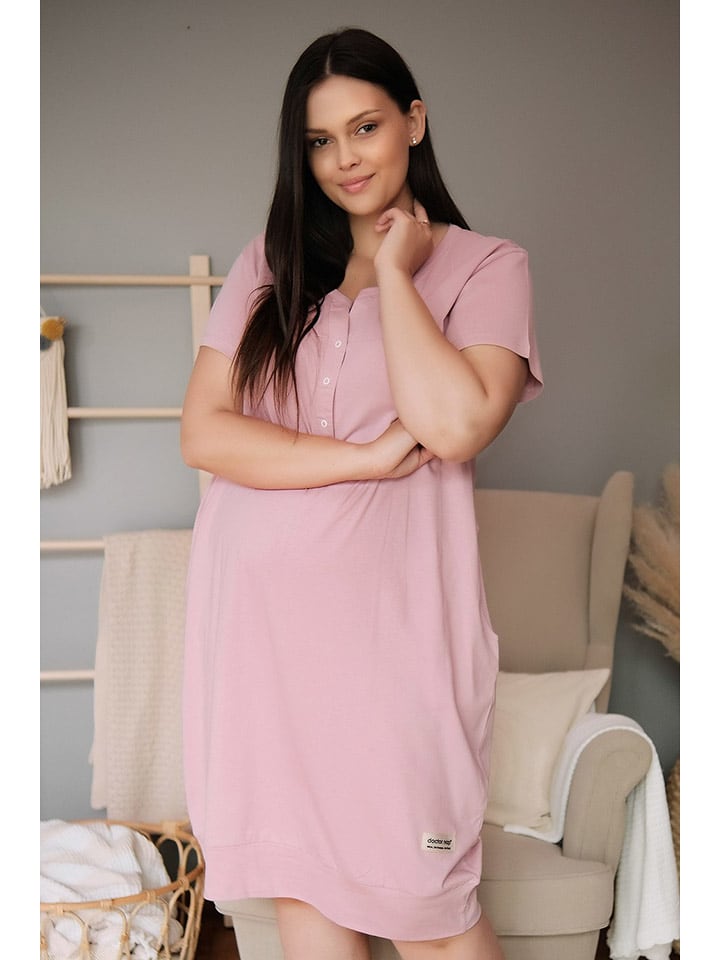 Doctor Nap Ciążowa koszula nocna w kolorze jasnoróżowym rozmiar: L