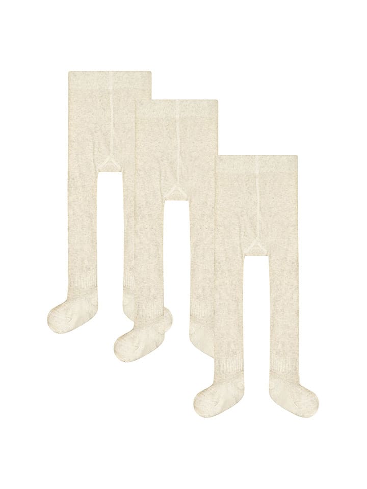 camano Rajstopy (3 pary) w kolorze kremowym rozmiar: 74/80