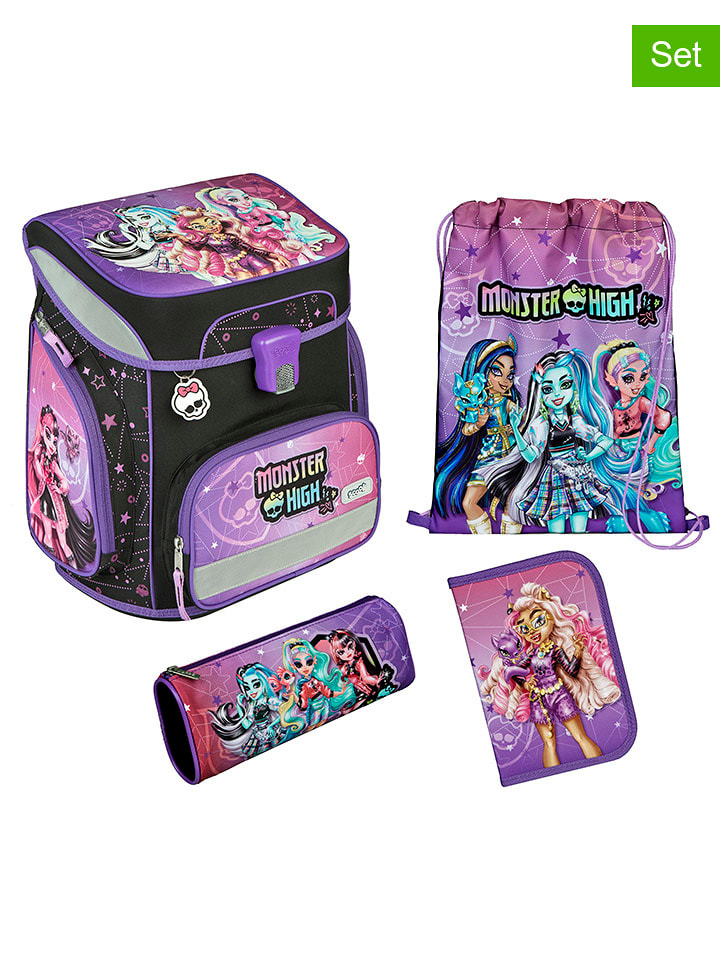 SCOOLI 5-częściowy zestaw szkolny "EasyFit Monster High" ze wzorem - 18 l rozmiar: onesize