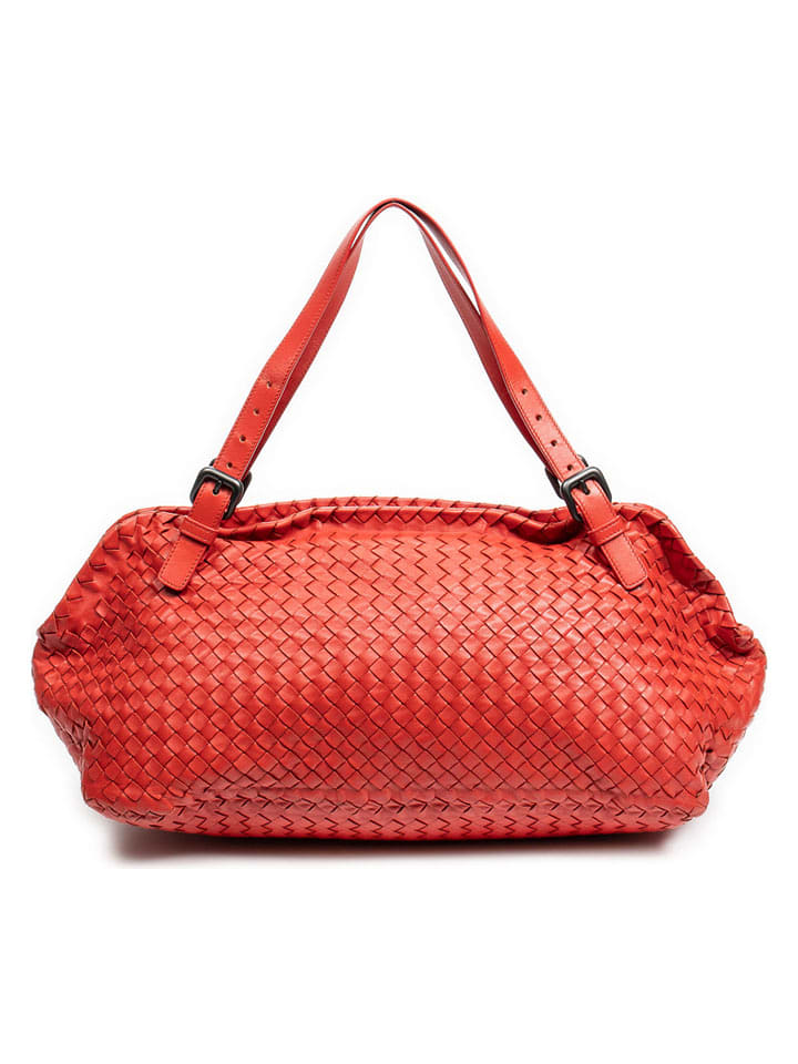 Bottega Veneta Skórzana torebka w kolorze czerwonym - 38 x 20 x 20 cm rozmiar: onesize