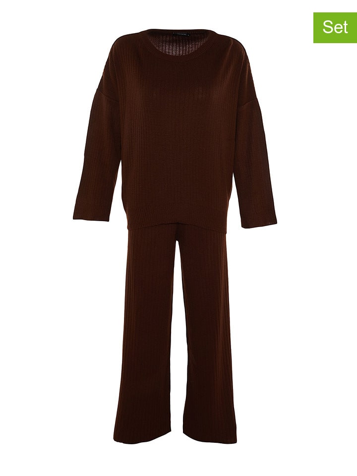 trendyol 2-częściowy zestaw w kolorze brązowym rozmiar: M