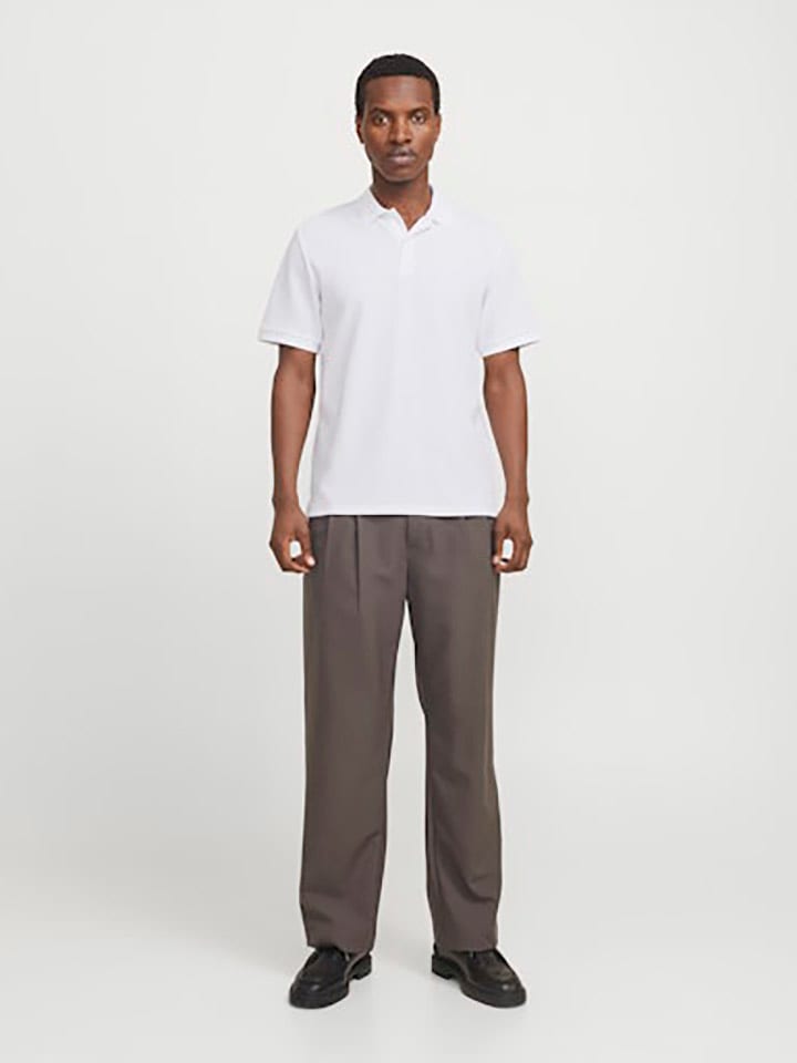Jack & Jones Koszulka polo w kolorze białym rozmiar: L