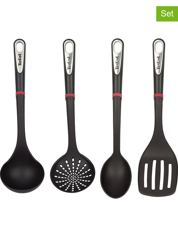 Tefal 4-częściowy zestaw kuchenny "Ingenio" w kolorze czarnym rozmiar: onesize