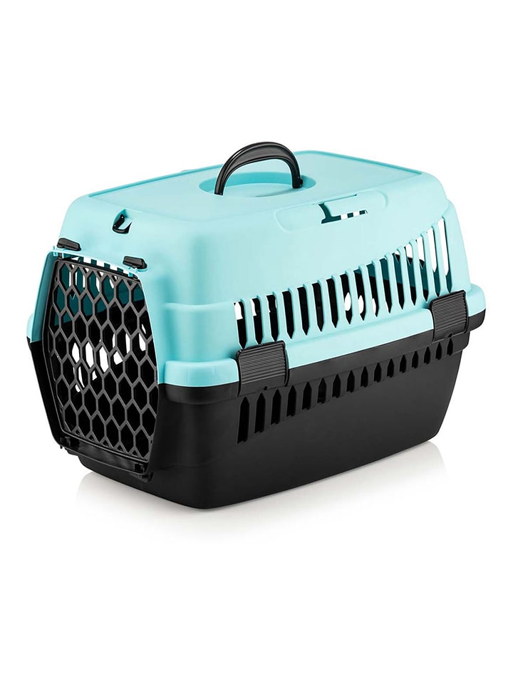 Paws&Whiskers Transporter w kolorze czarno-miętowym dla zwierząt - 49 x 35 x 32,5 cm rozmiar: onesize