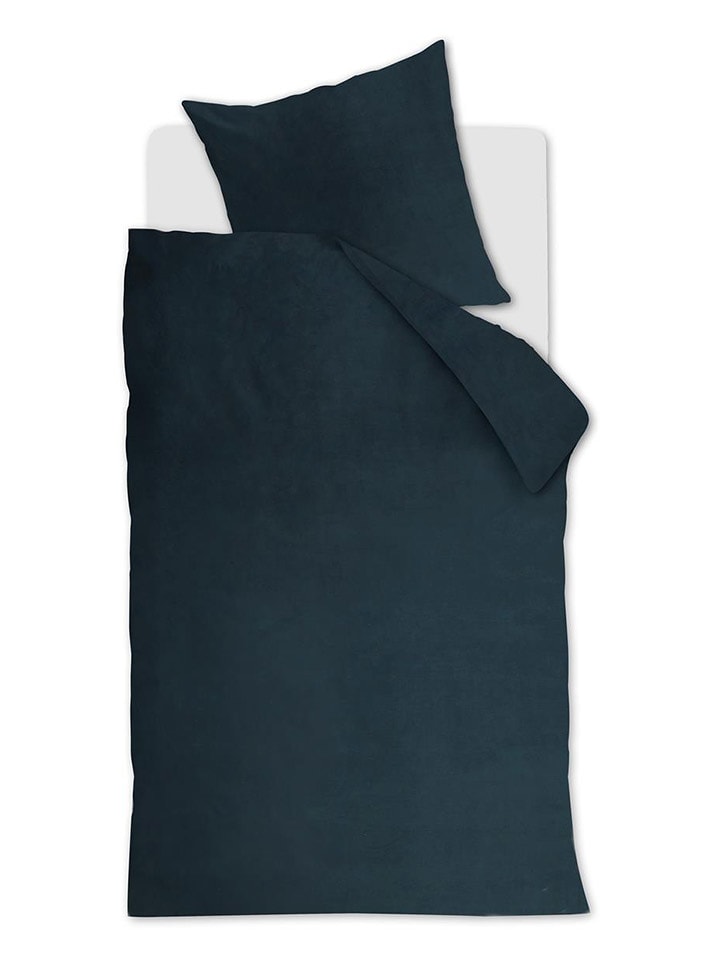 Beddinghouse Komplet pościeli satynowej "Earth" w kolorze granatowym rozmiar: 135x200 cm