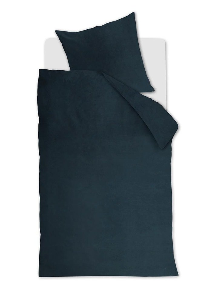 Beddinghouse Komplet pościeli satynowej "Earth" w kolorze granatowym rozmiar: 135x200 cm