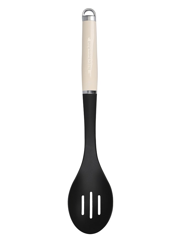 KitchenAid Łyżka cedzakowa w kolorze czarno-kremowym - dł. 34 cm rozmiar: onesize