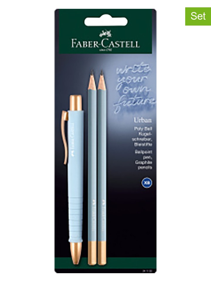 Faber-Castell 3-częściowy zestaw "Urban" w kolorze błękitnym rozmiar: onesize